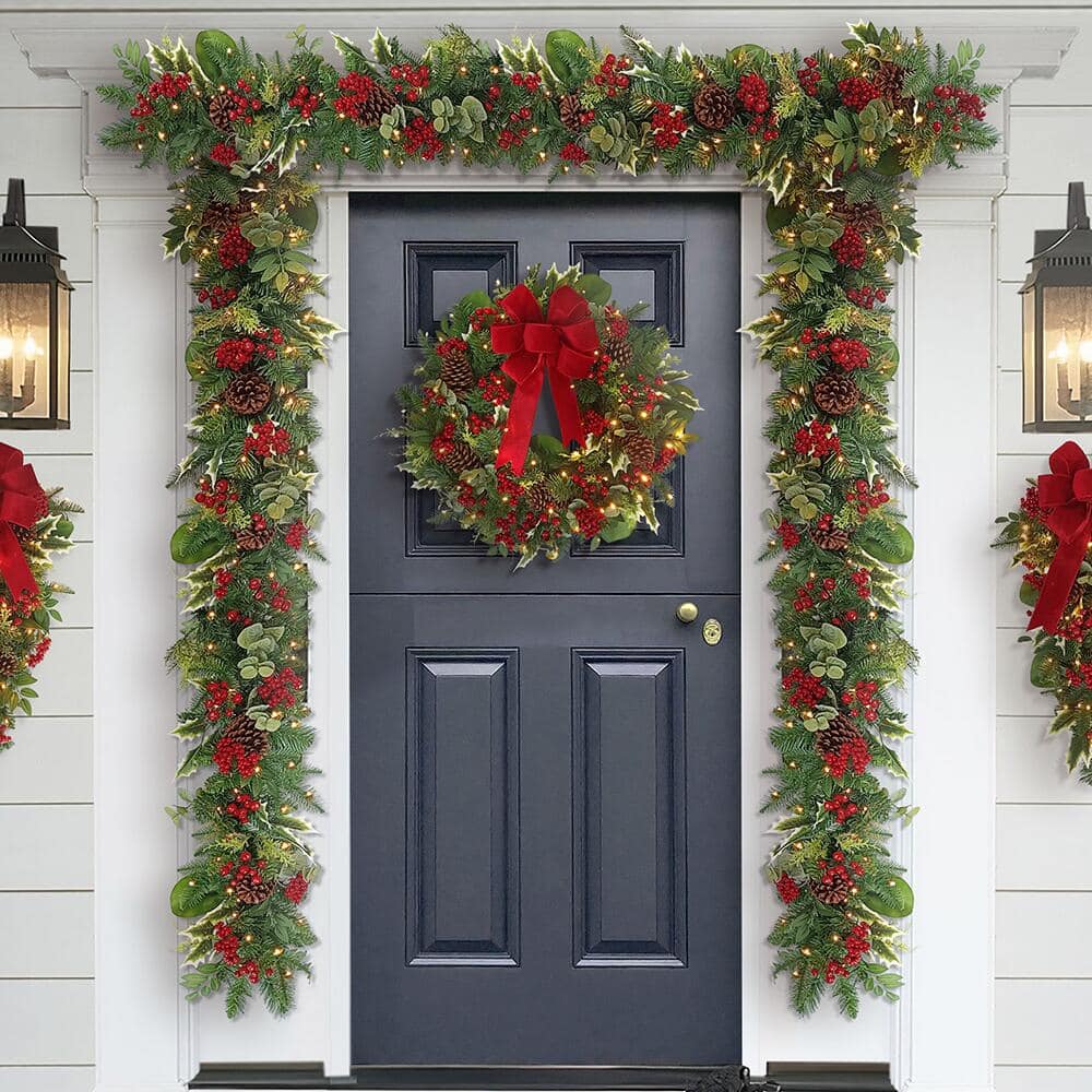 best-christmas-wreaths-and-garlands-for-your-home-the-home-depot